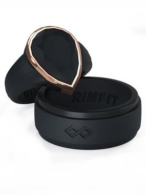 Rinfit Matching Silicone Rings for Couples wedding bands Him 9 / Her 7